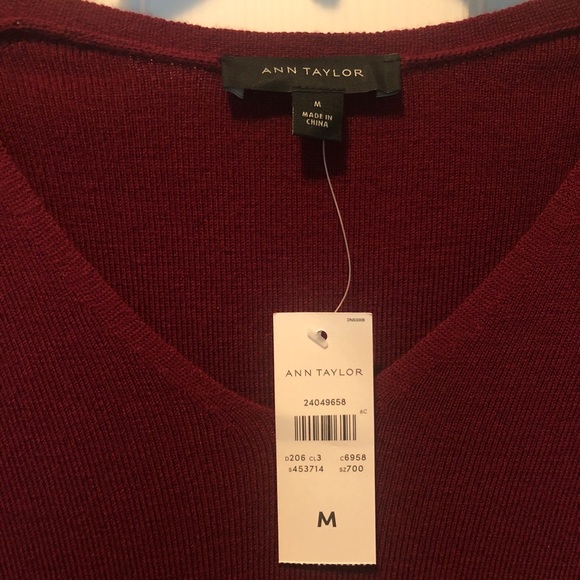 Ann Taylor Wool Peplum Sweater - Picture 3 of 9